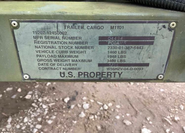 US Army M1101 Silver Eagle Humvee, Trailer, Hummer H1