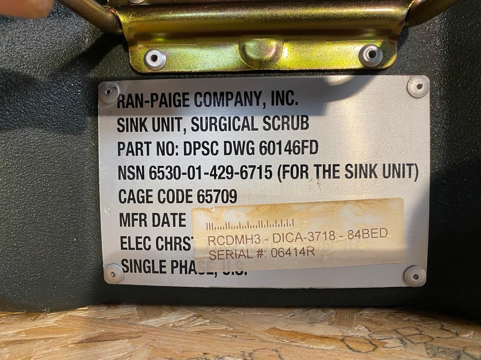 US Army Feld Medical Waschbecken Outdoor Camping Sink Unit BE