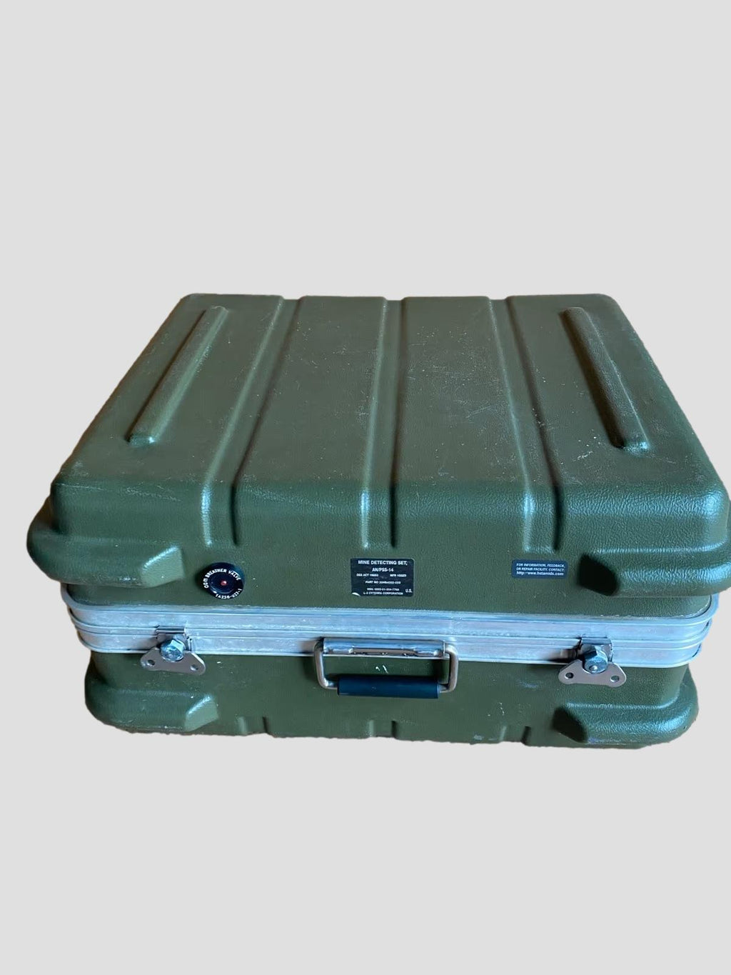 US Army Transportkiste Mne Detecting Set 60x50x33cm Case NOS