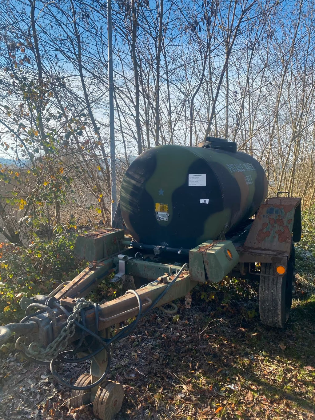US Army Wasseranhänger,Weidefass, Tränke Bundeswehr Trailer