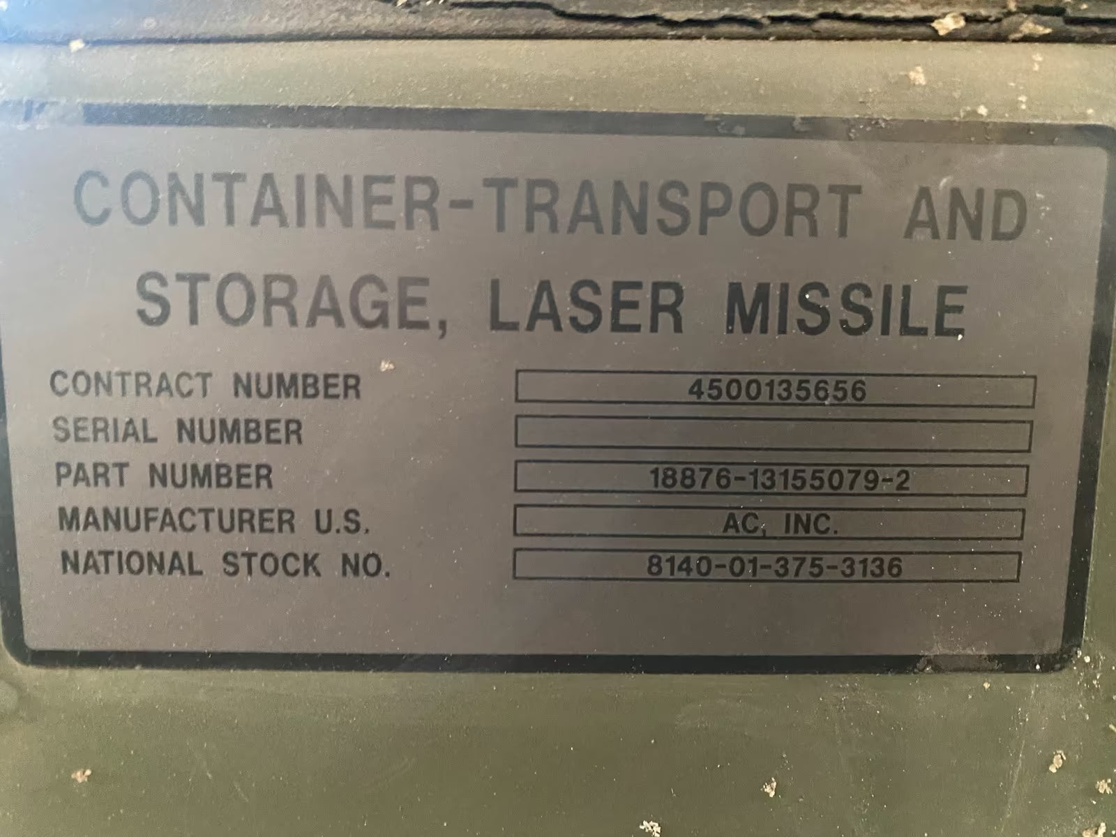 US Army Hellfire Case Box Missile Munitionskiste Expedition BW