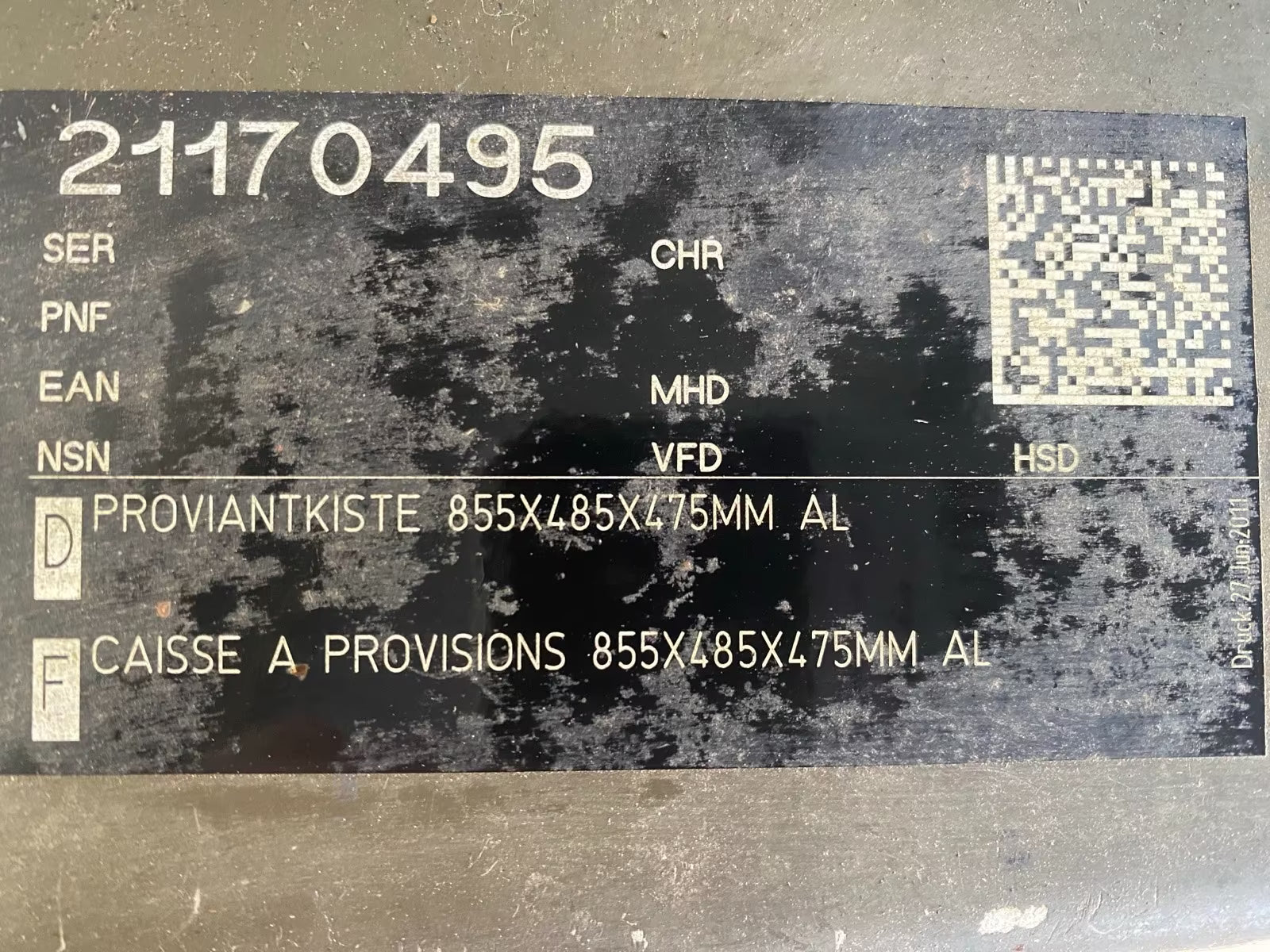 Schweizer Militär Proviantkiste, Zarges, Alu, EDAK