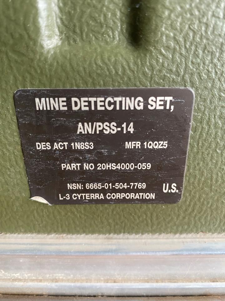 US Army Transportkiste Mine Detecting Set 60x50x33cm Case NOS