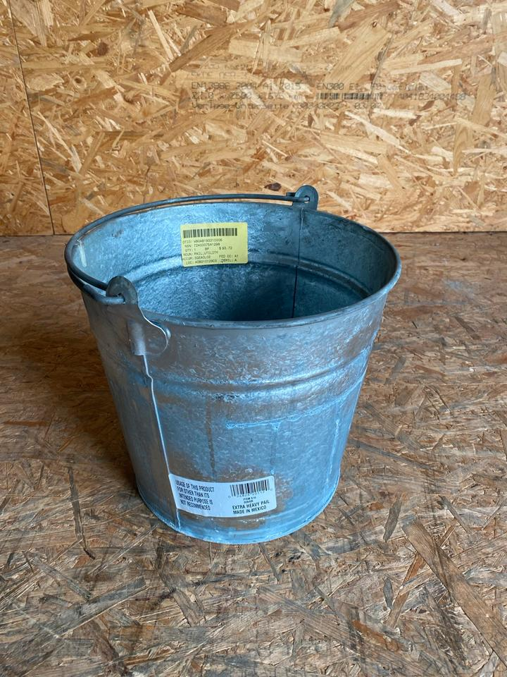 Original US Army Zink Eimer 10 Liter Neu Seltenheit