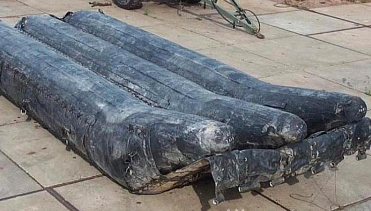 US Army schwimm Ponton 6x3m Boot, Insel, Bw