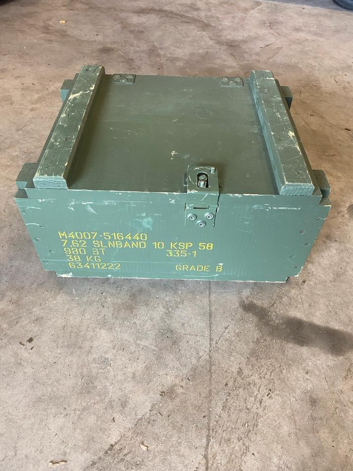 Bundeswehr Munitionskiste Holz Neuwertig BW 7,62x51 G3