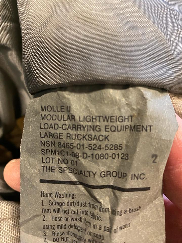 US Army Molle II Large Rucksack, Top Humvee