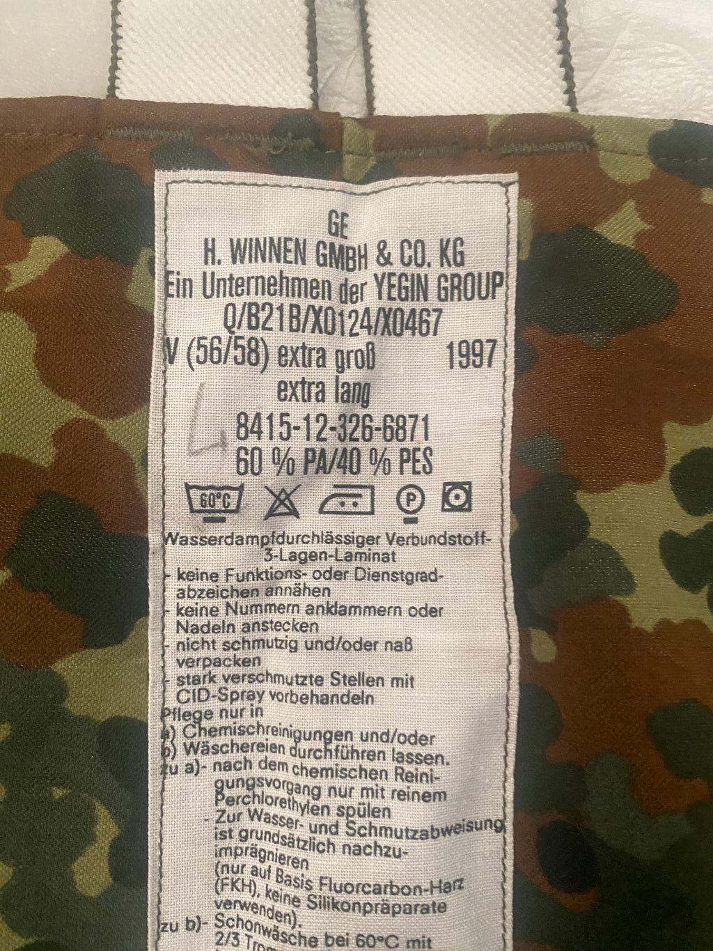 Nässeschutz Hose Bundeswehr Gr. 48-50,52-54-56-58