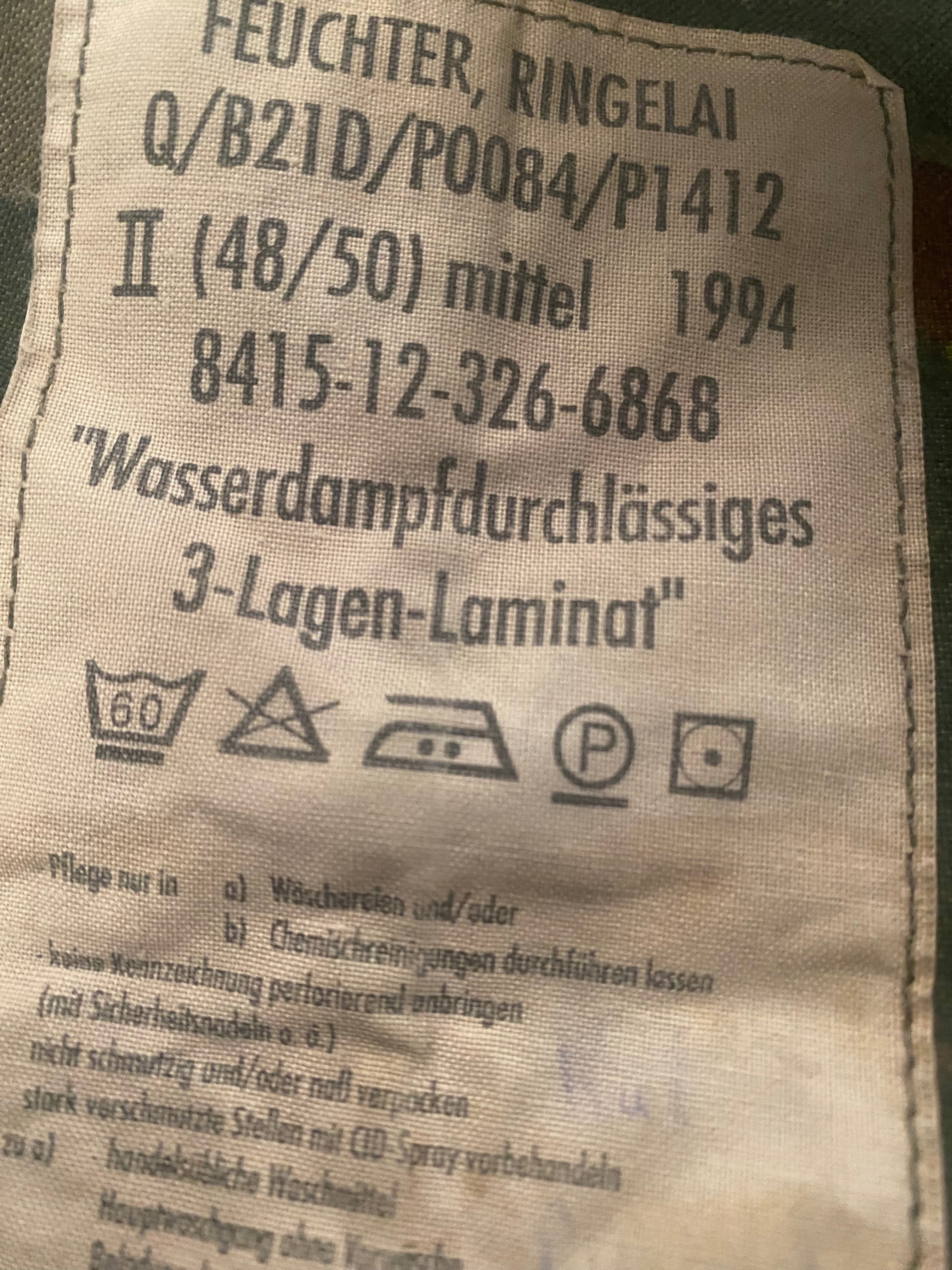 Nässeschutz Hose Bundeswehr Gr. 48-50,52-54-56-58